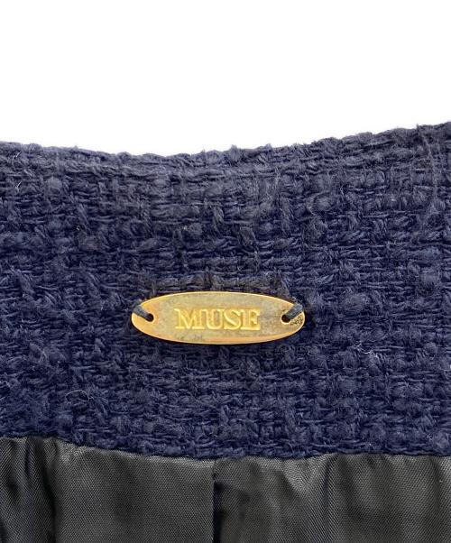 MUSE de Deuxieme Classe（ミューズ ドゥーズィエム クラス）MUSE de Deuxieme Classe (ミューズ ドゥーズィエム クラス) ツイードジャケット ネイビー サイズ:Fの古着・服飾アイテム