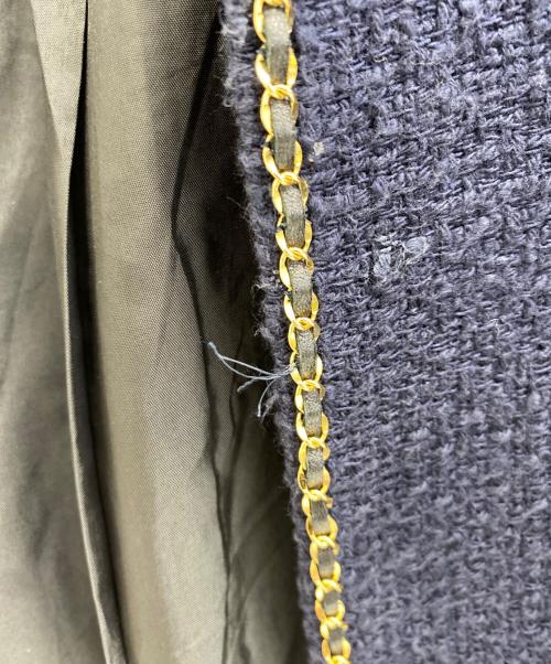 MUSE de Deuxieme Classe（ミューズ ドゥーズィエム クラス）MUSE de Deuxieme Classe (ミューズ ドゥーズィエム クラス) ツイードジャケット ネイビー サイズ:Fの古着・服飾アイテム