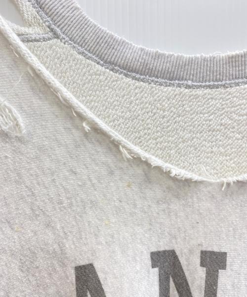 ANCELLM（アンセルム）ANCELLM (アンセルム) AN M CRASH CREWNECK SWEAT SHIRT ライトグレー サイズ:2の古着・服飾アイテム