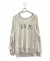 ANCELLM（アンセルム）の古着「AN M CRASH CREWNECK SWEAT SHIRT」｜ライトグレー