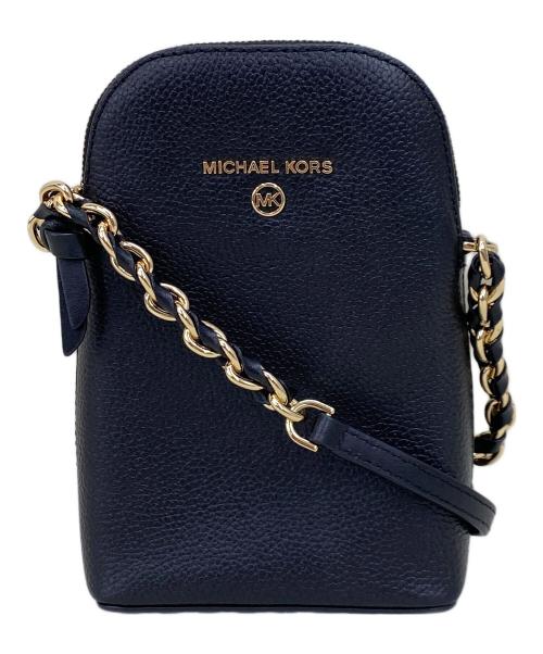 MICHAEL KORS（マイケル・コース）MICHAEL KORS (マイケル・コース) ショルダーポーチ ブラック×ゴールドの古着・服飾アイテム