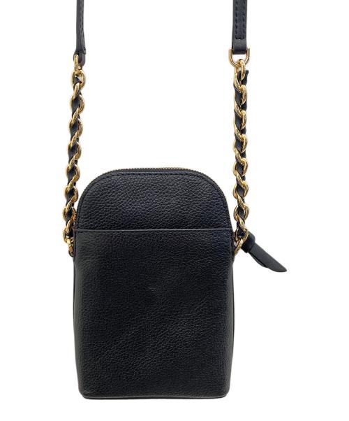MICHAEL KORS（マイケル・コース）MICHAEL KORS (マイケル・コース) ショルダーポーチ ブラック×ゴールドの古着・服飾アイテム