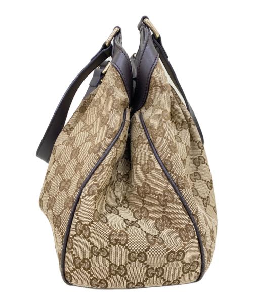 GUCCI（グッチ）GUCCI (グッチ) トートバッグ ベージュ×ブラウンの古着・服飾アイテム