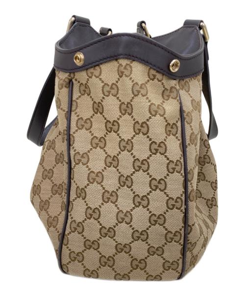 GUCCI（グッチ）GUCCI (グッチ) トートバッグ ベージュ×ブラウンの古着・服飾アイテム