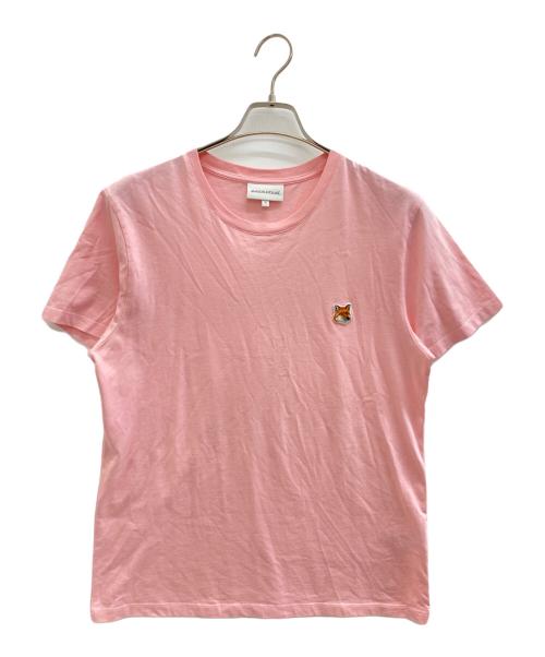 maison kitsune（メゾンキツネ）maison kitsune (メゾンキツネ) 半袖カットソー ピンク サイズ:SIZE XLの古着・服飾アイテム