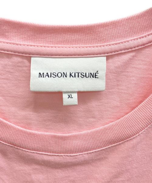 maison kitsune（メゾンキツネ）maison kitsune (メゾンキツネ) 半袖カットソー ピンク サイズ:SIZE XLの古着・服飾アイテム