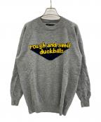 rough swellラフアンドスウェル）の古着「3D LOGO CREW」｜グレー