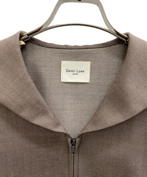 Demi-Luxe Beams（デミルクス ビームス）Demi-Luxe Beams (デミルクス ビームス) セーラーカラー ジップ ブルゾン ブラウン サイズ:36の古着・服飾アイテム
