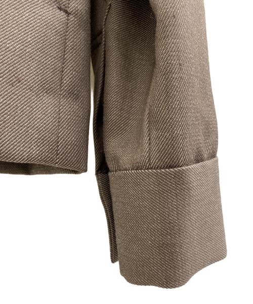 Demi-Luxe Beams（デミルクス ビームス）Demi-Luxe Beams (デミルクス ビームス) セーラーカラー ジップ ブルゾン ブラウン サイズ:36の古着・服飾アイテム