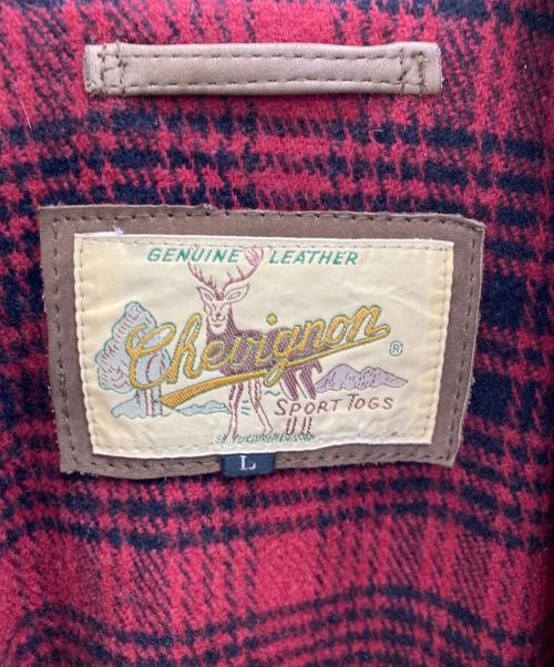 CHEVIGNON（シェビニオン）CHEVIGNON (シェビニオン) GENUINE LEATHER ブラウン サイズ:Ｌの古着・服飾アイテム