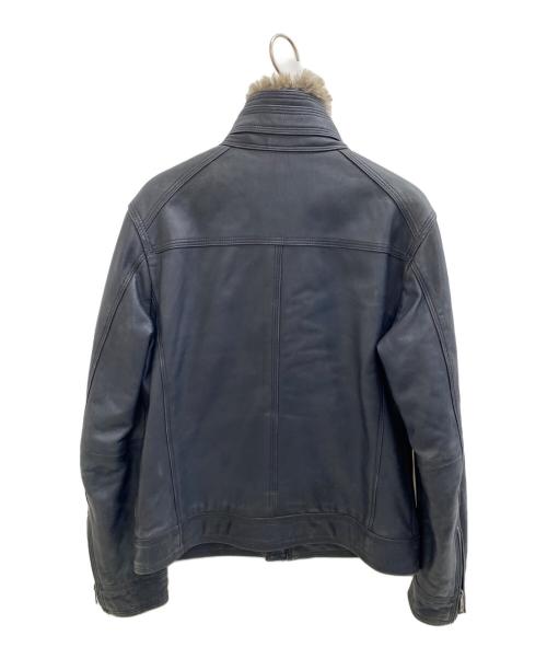 BURBERRY BLACK LABEL（バーバリーブラックレーベル）BURBERRY BLACK LABEL (バーバリーブラックレーベル) レザージャケット ネイビー サイズ:Ｍの古着・服飾アイテム