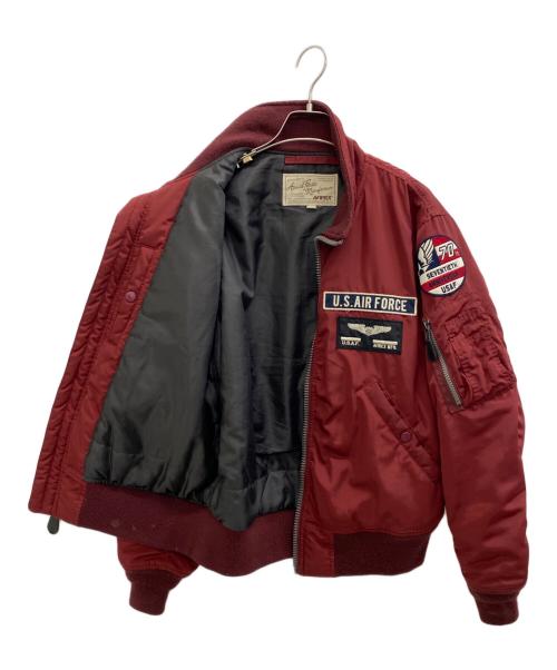 AVIREX（アヴィレックス）AVIREX (アヴィレックス) アメリカ空軍創立70周年記念ジップブルゾン レッド サイズ:Mの古着・服飾アイテム