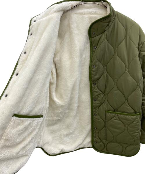 MAITRESSE（メトレス）MAITRESSE (メトレス) キルティングジャケット カーキ×ベージュ サイズ:9号の古着・服飾アイテム