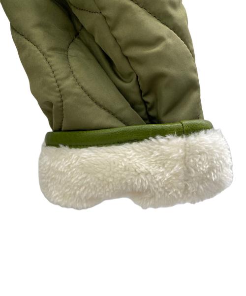 MAITRESSE（メトレス）MAITRESSE (メトレス) キルティングジャケット カーキ×ベージュ サイズ:9号の古着・服飾アイテム