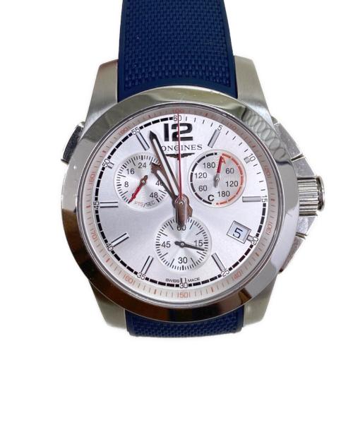 LONGINES（ロンジン）LONGINES (ロンジン) コンクエスト ジャンピングクロノグラフ ホワイトの古着・服飾アイテム