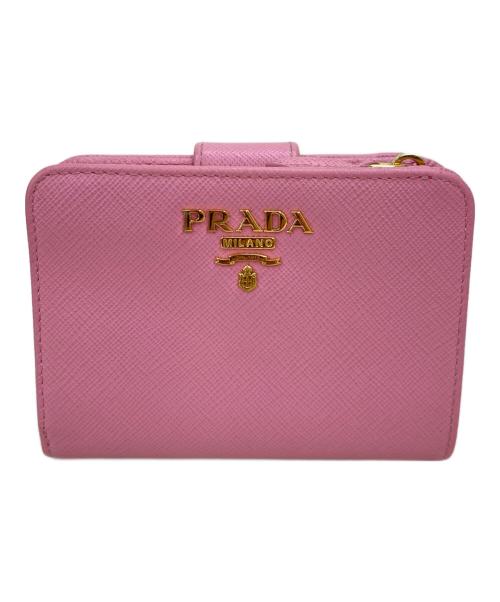 PRADA（プラダ）PRADA (プラダ) 2つ折り財布 ピンクの古着・服飾アイテム