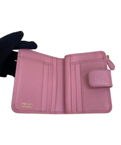 PRADA（プラダ）PRADA (プラダ) 2つ折り財布 ピンクの古着・服飾アイテム