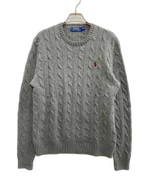 POLO RALPH LAUREN（ポロ・ラルフローレン）POLO RALPH LAUREN (ポロ・ラルフローレン) ケーブルニット グレー サイズ:XSの古着・服飾アイテム