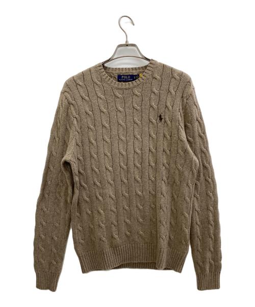 POLO RALPH LAUREN（ポロ・ラルフローレン）POLO RALPH LAUREN (ポロ・ラルフローレン) 厚手ニット ベージュ サイズ:XSの古着・服飾アイテム