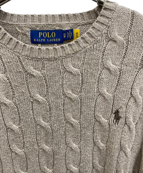 POLO RALPH LAUREN（ポロ・ラルフローレン）POLO RALPH LAUREN (ポロ・ラルフローレン) 厚手ニット ベージュ サイズ:XSの古着・服飾アイテム