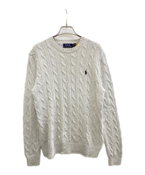 POLO RALPH LAUREN（ポロ・ラルフローレン）POLO RALPH LAUREN (ポロ・ラルフローレン) ケーブルニット グレー サイズ:XSの古着・服飾アイテム