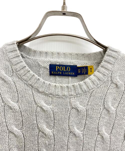 POLO RALPH LAUREN（ポロ・ラルフローレン）POLO RALPH LAUREN (ポロ・ラルフローレン) ケーブルニット グレー サイズ:XSの古着・服飾アイテム