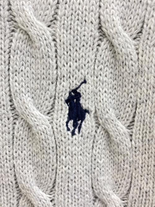 POLO RALPH LAUREN（ポロ・ラルフローレン）POLO RALPH LAUREN (ポロ・ラルフローレン) ケーブルニット グレー サイズ:XSの古着・服飾アイテム