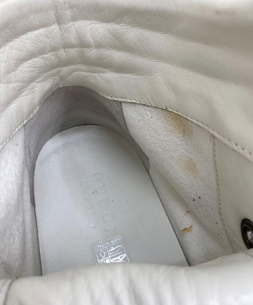 GUCCI（グッチ）GUCCI (グッチ) ハイカットスニーカー ホワイト サイズ:10 1/2の古着・服飾アイテム