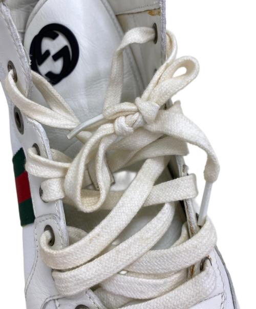 GUCCI（グッチ）GUCCI (グッチ) ハイカットスニーカー ホワイト サイズ:10 1/2の古着・服飾アイテム