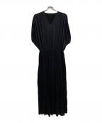 Ele natural beautyエレ ナチュラルビューティー）の古着「ノースリーブワンピース」｜ブラック