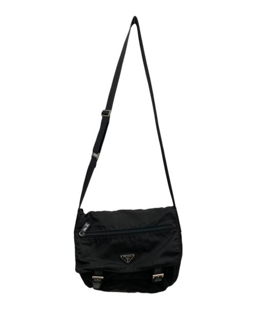 PRADA（プラダ）PRADA (プラダ) ナイロンショルダーバッグ ブラックの古着・服飾アイテム