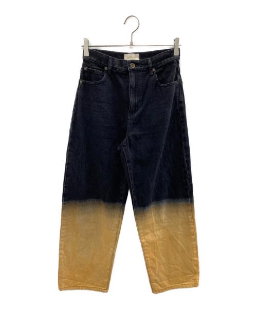 Sea Room lynn（シールームリン）Sea Room lynn (シールームリン) デニムパンツ ブラック×ベージュ サイズ:W24の古着・服飾アイテム