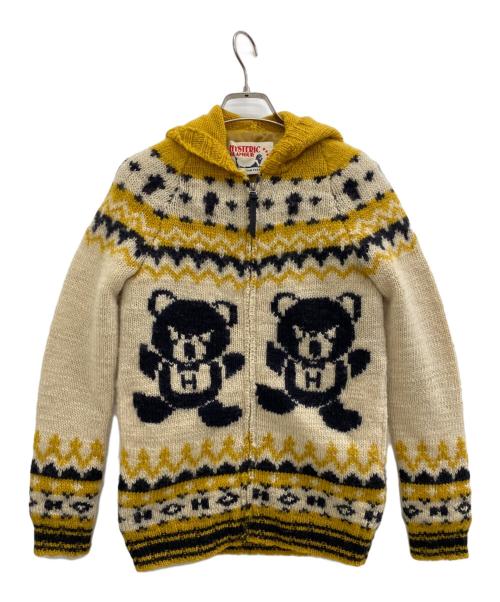 Hysteric Glamour（ヒステリックグラマー）Hysteric Glamour (ヒステリックグラマー) ジップパーカー ベージュ×イエロー サイズ:FREEの古着・服飾アイテム