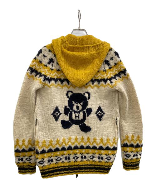 Hysteric Glamour（ヒステリックグラマー）Hysteric Glamour (ヒステリックグラマー) ジップパーカー ベージュ×イエロー サイズ:FREEの古着・服飾アイテム