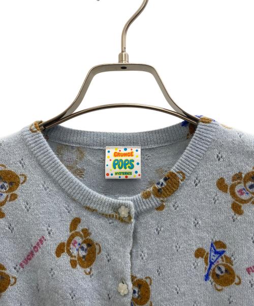 hysterics（ヒステリックス）hysterics (ヒステリックス) 薄手カーディガン ブルー サイズ:FREEの古着・服飾アイテム