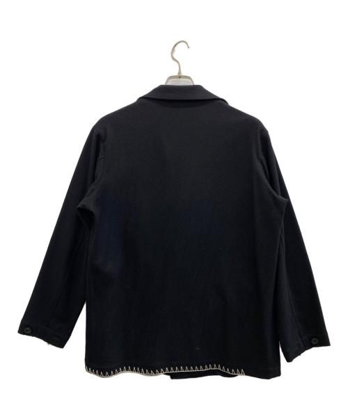 Y's（ワイズ）Y's (ワイズ) W/ FLANNEL HAND STITCHED LEFT FACING SHIRT JACKET ブラック サイズ:不明の古着・服飾アイテム