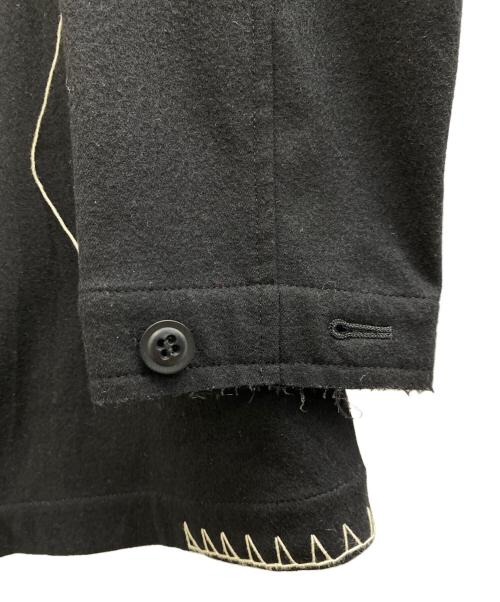 Y's（ワイズ）Y's (ワイズ) W/ FLANNEL HAND STITCHED LEFT FACING SHIRT JACKET ブラック サイズ:不明の古着・服飾アイテム