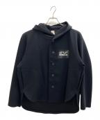 βベータ）の古着「ストレッチダンボール フードブルゾン」｜ブラック