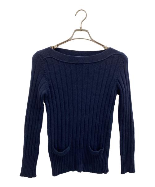 PRADA（プラダ）PRADA (プラダ) 厚手ニット ネイビー サイズ:42の古着・服飾アイテム