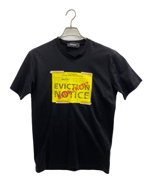 DSQUARED2（ディースクエアード）DSQUARED2 (ディースクエアード) 半袖カットソー ブラック サイズ:Sの古着・服飾アイテム