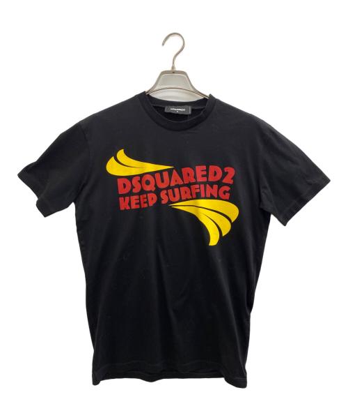 DSQUARED2（ディースクエアード）DSQUARED2 (ディースクエアード) 半袖カットソー ブラック サイズ:Sの古着・服飾アイテム