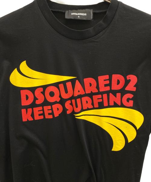 DSQUARED2（ディースクエアード）DSQUARED2 (ディースクエアード) 半袖カットソー ブラック サイズ:Sの古着・服飾アイテム