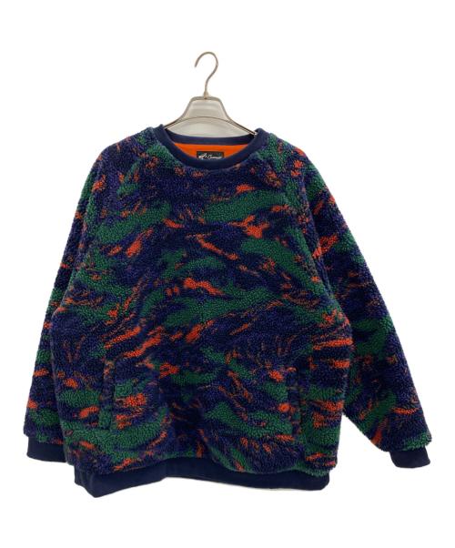 connett（コネット）connett (コネット) フリースプルオーバー ネイビー×グリーン サイズ:2の古着・服飾アイテム