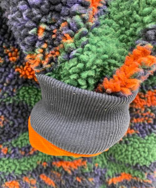 connett（コネット）connett (コネット) フリースプルオーバー ネイビー×グリーン サイズ:2の古着・服飾アイテム