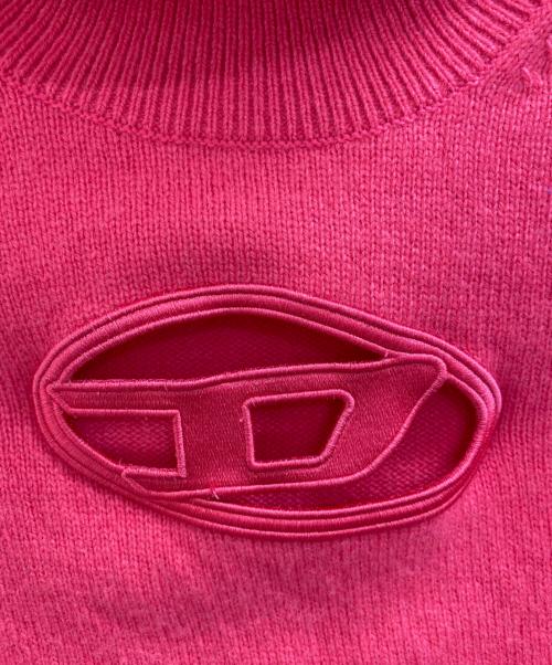 DIESEL（ディーゼル）DIESEL (ディーゼル) 半袖薄手ニット ピンク サイズ:Sの古着・服飾アイテム