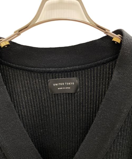 UNITED TOKYO（ユナイテッドトーキョー）UNITED TOKYO (ユナイテッドトーキョー) 【洗える】ウールオーバーサイズカーデ ユニセックス ブラック サイズ:FREEの古着・服飾アイテム