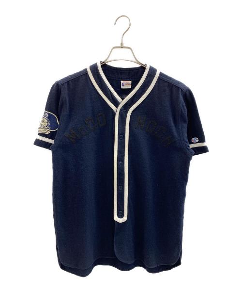 RAGEBLUE（レイジブルー）RAGEBLUE (レイジブルー) Champion (チャンピオン) ベースボールシャツ ネイビー サイズ:Mの古着・服飾アイテム
