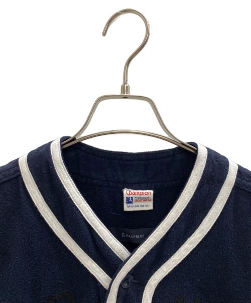 RAGEBLUE（レイジブルー）RAGEBLUE (レイジブルー) Champion (チャンピオン) ベースボールシャツ ネイビー サイズ:Mの古着・服飾アイテム