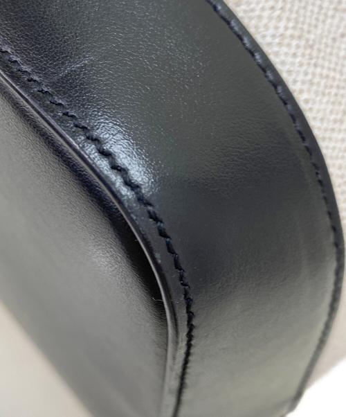 Saint Laurent Paris（サンローランパリ）Saint Laurent Paris (サンローランパリ) 巾着トートバッグ ホワイト×ブラックの古着・服飾アイテム