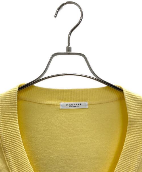 MACPHEE（マカフィー）MACPHEE (マカフィー) ドライコットン Vネックカーディガン イエロー サイズ:Sの古着・服飾アイテム